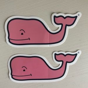 2 vineyard vine whale stickers